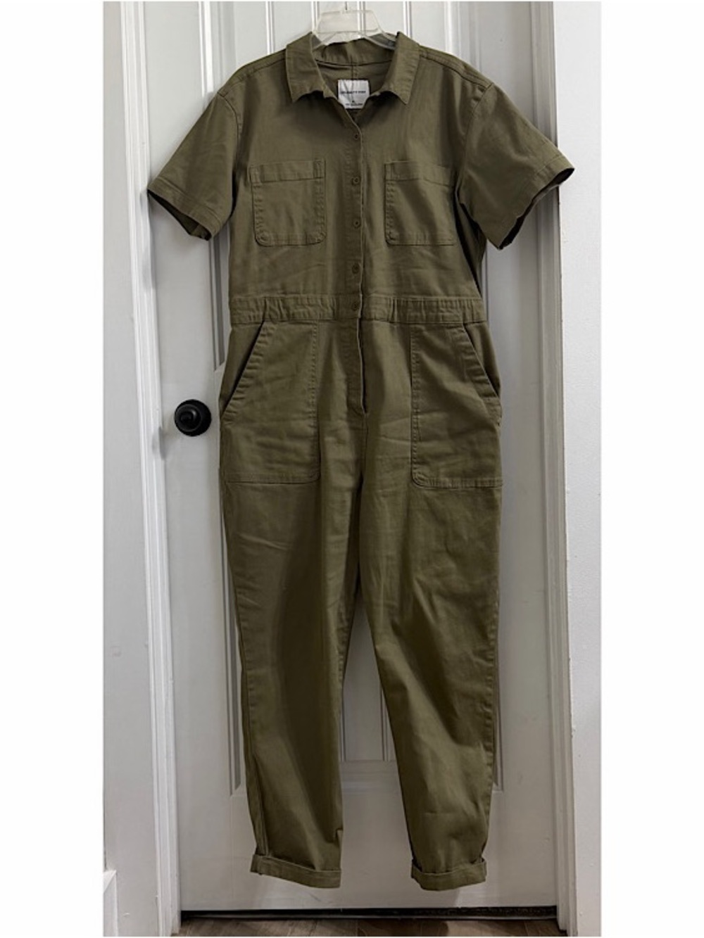 Celebrity Pink Jumpsuit Utility Olive Green Coveralls Boiler Jumper Women’s XL